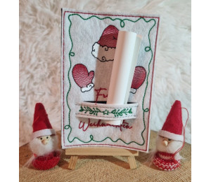 ADVENTSKALENDER 18. Dezember - Stickserie ITH Postkarte Teebeutel